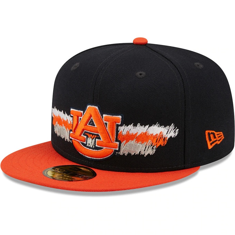 New Era Auburn Tigers Navy Scribble 59FIFTY Fitted Hat