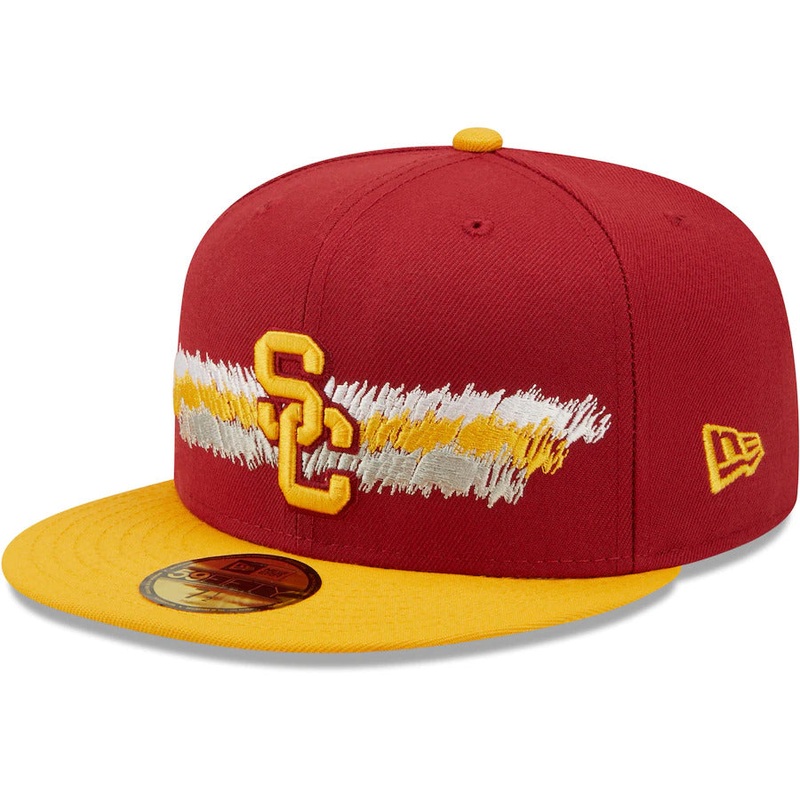 New Era Cardinal USC Trojans Scribble 59FIFTY Fitted Hat