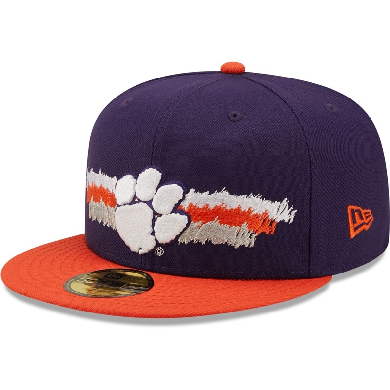 New Era Clemson Tigers Purple Scribble 59FIFTY Fitted Hat