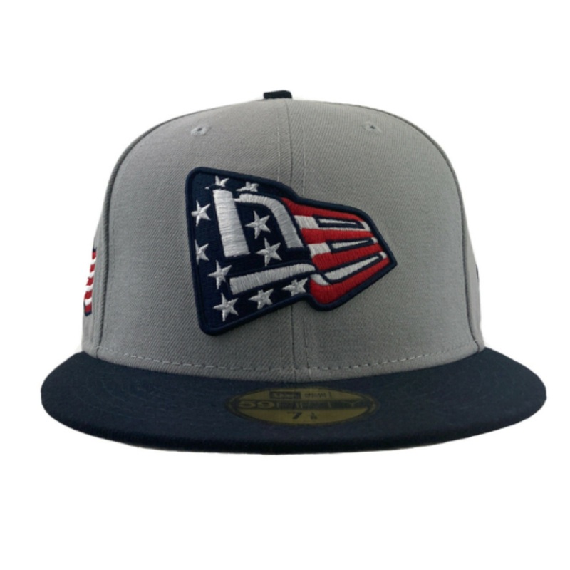 New Era Fly Your Own Flag American Flag Gray 59FIFTY Fitted Hat