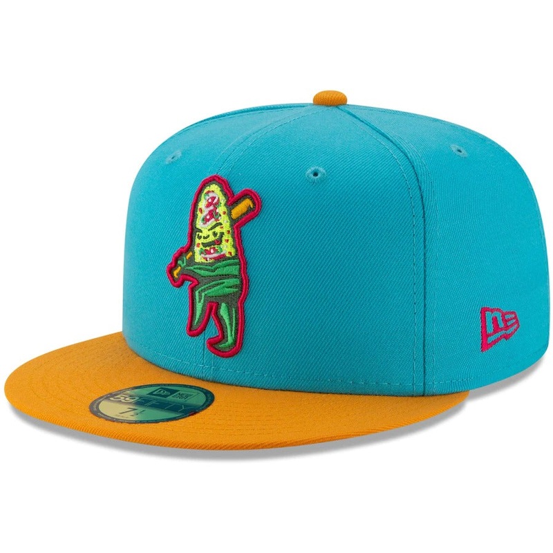 New Era Light Blue/Yellow Clinton Elotes Copa de la Diversion 59FIFTY Fitted Hat