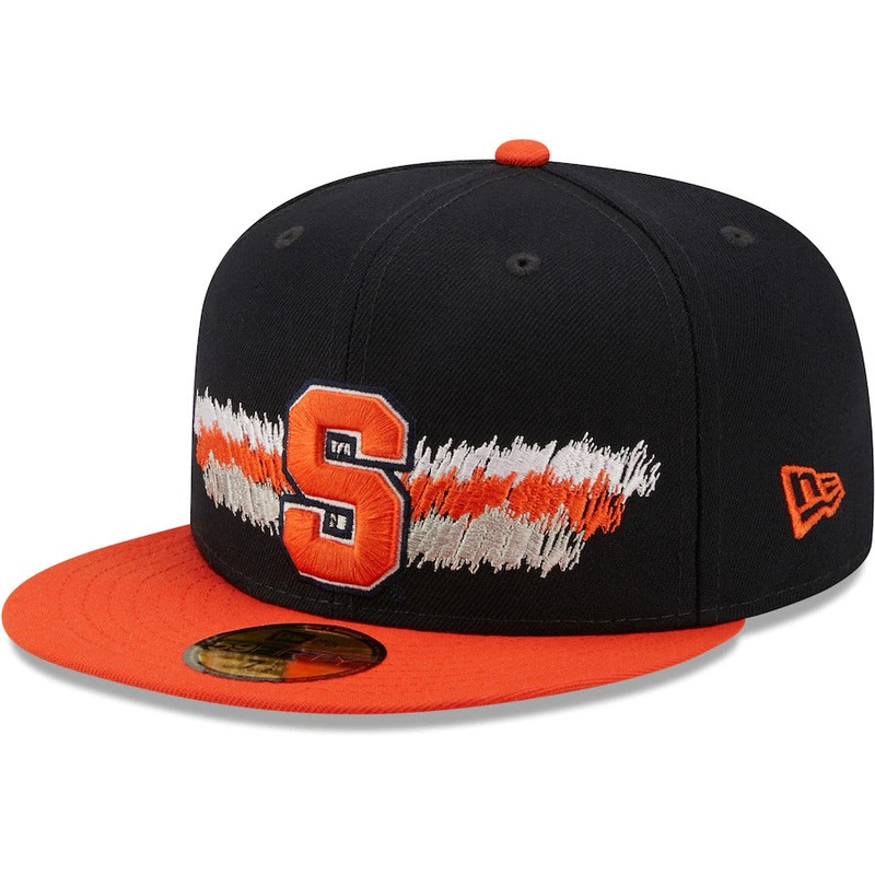 New Era Navy Syracuse Orange Scribble 59FIFTY Fitted Hat