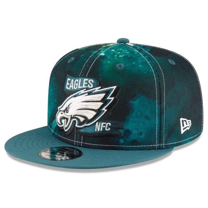 Philadelphia Eagles New Era NFL 22 Sideline Ink 9FIFTY Snapback Hat – Green