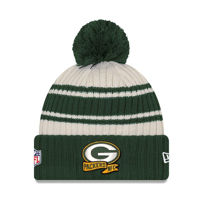 Youths Green Bay Packers New Era NFL 22 Sideline Knit Beanie – Green