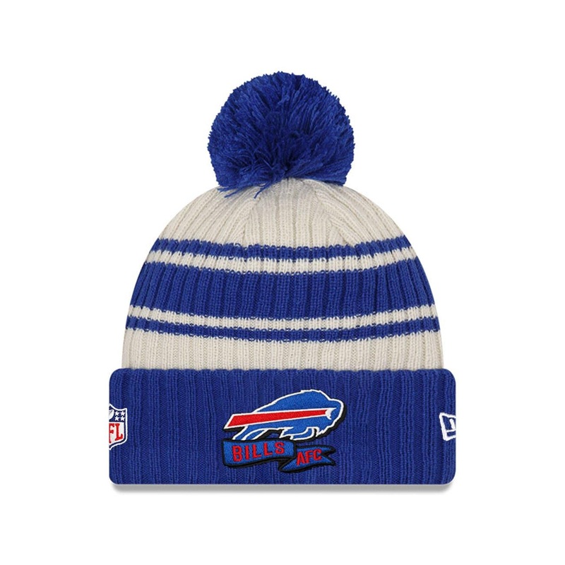 Childs Buffalo Bills New Era NFL 22 Sideline Knit Beanie – Blue