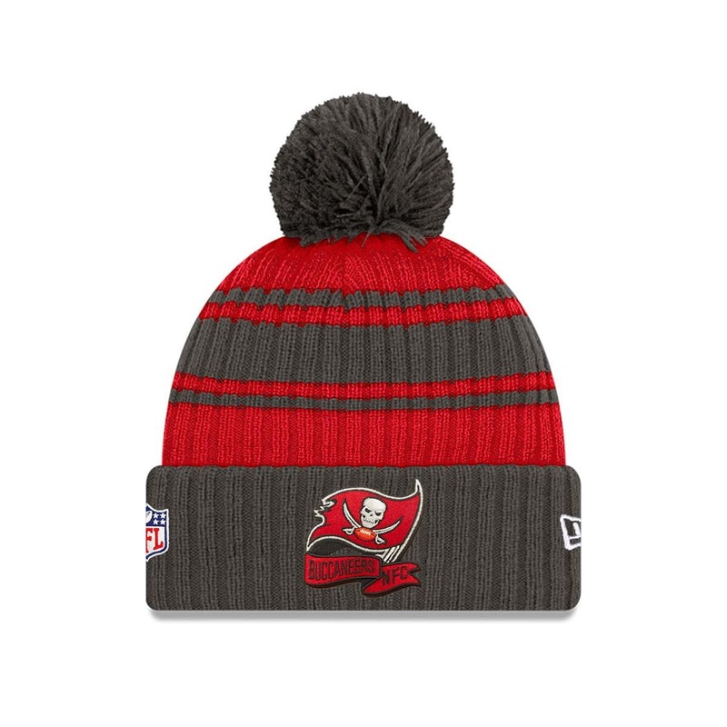 Childs Tampa Bay Buccaneers New Era NFL 22 Sideline Knit Beanie – Red