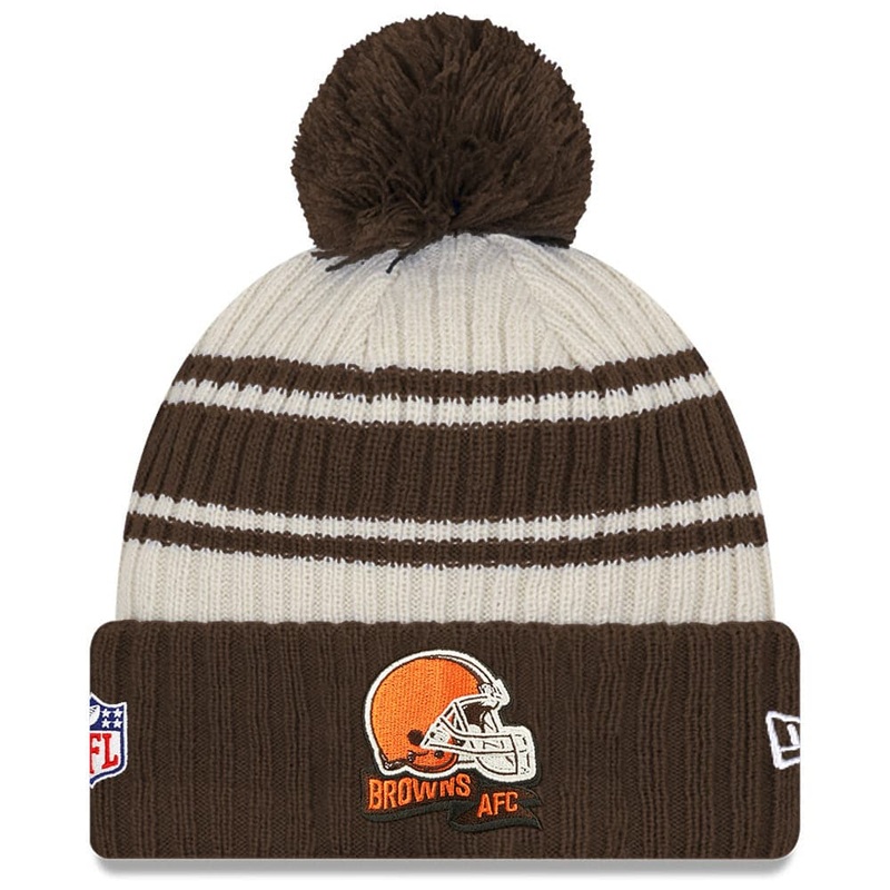 Cleveland Browns New Era NFL 22 Sideline Knit Beanie – Chrome White