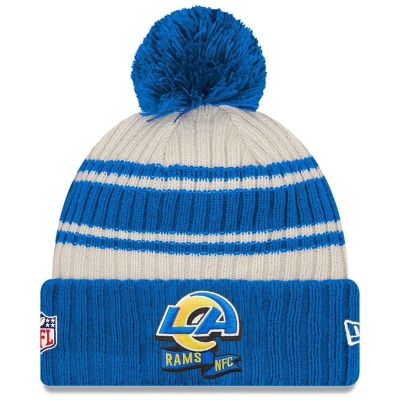Los Angeles Rams New Era NFL 22 Sideline Knit Beanie – Chrome White