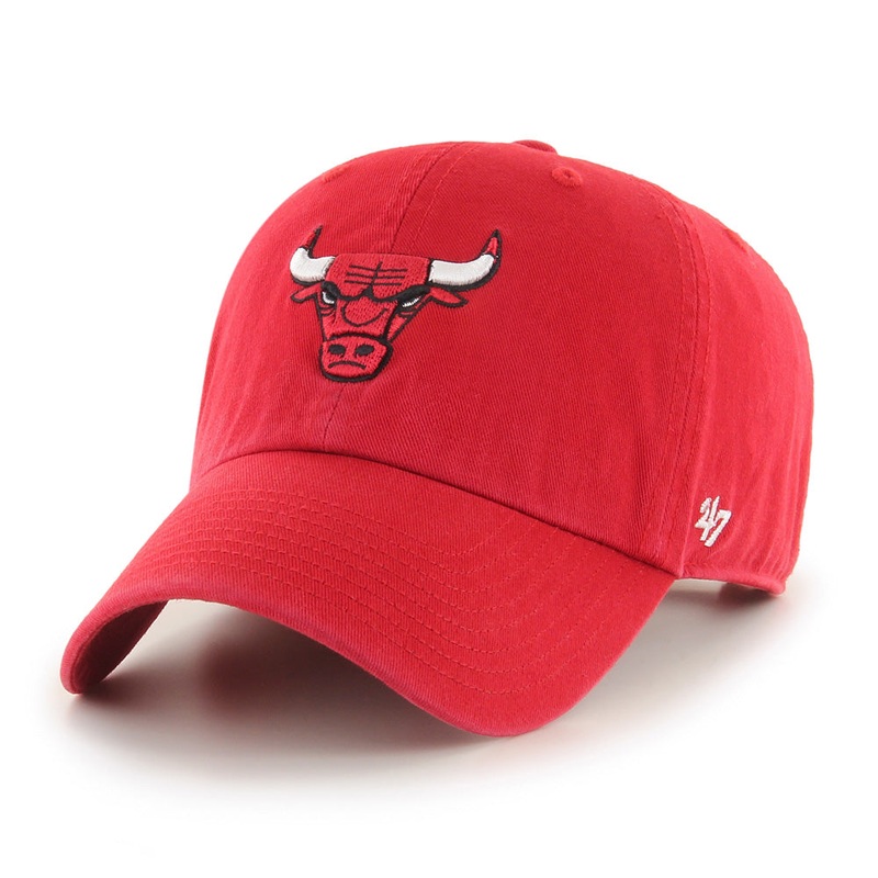 NBA Chicago Bulls ’47 Logo Clean Up Adjustable Hat – Red