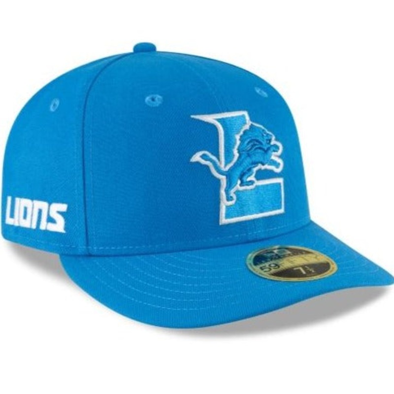 New Era Detroit Lions Logo Mix Low Profile 59fifty Fitted Hat