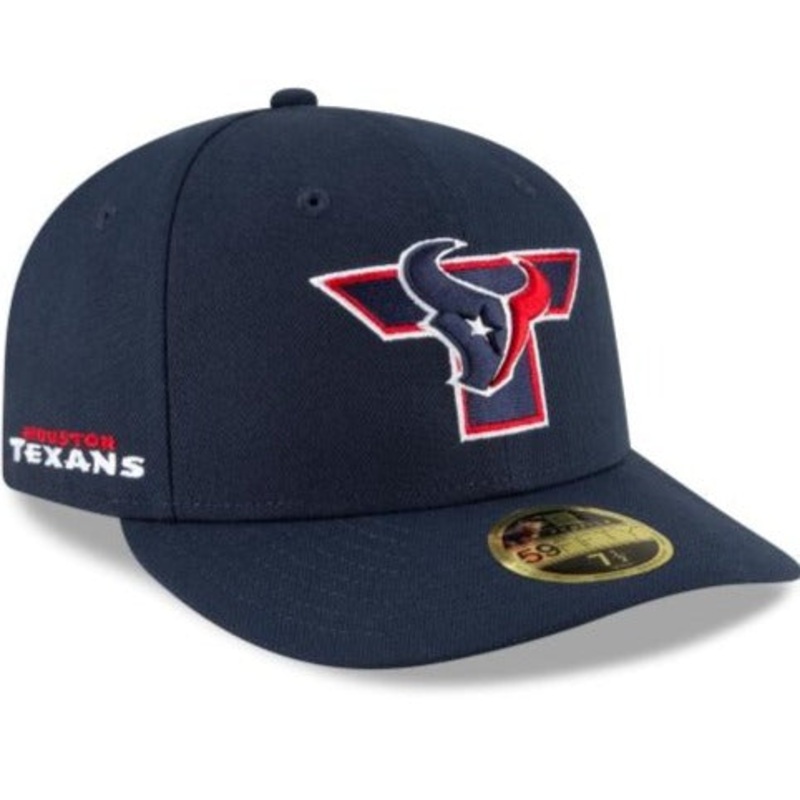 New Era Houston Texans Logo Mix Low Profile 59fifty Fitted Hat