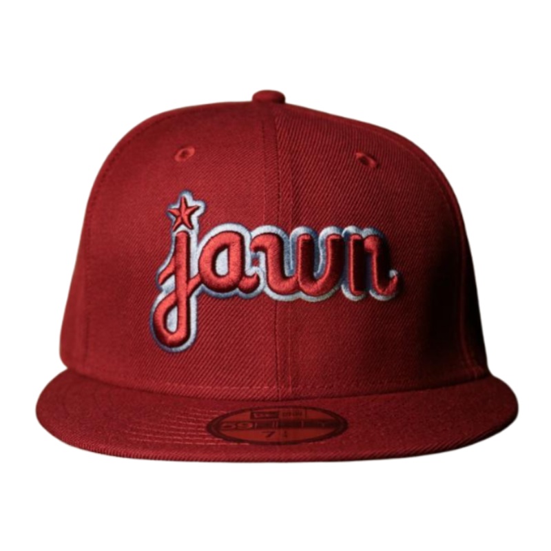 New Era Jawn Philly Burgundy Grey Under Brim 59FIFTY Fitted Hat