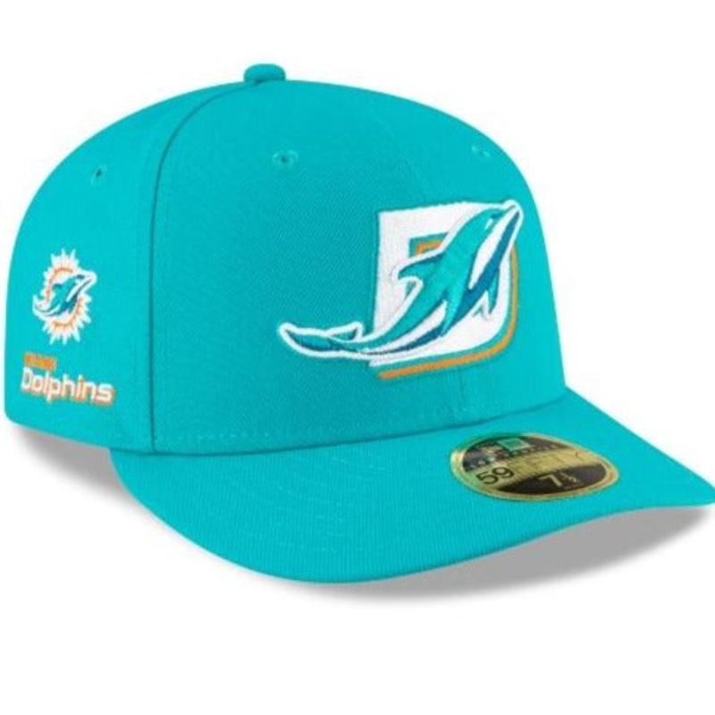New Era Miami Dolphins Logo Mix Low Profile 59fifty Fitted Hat