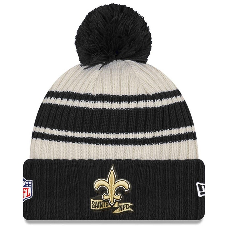 New Orleans Saints New Era NFL 22 Sideline Knit Beanie – Chrome White