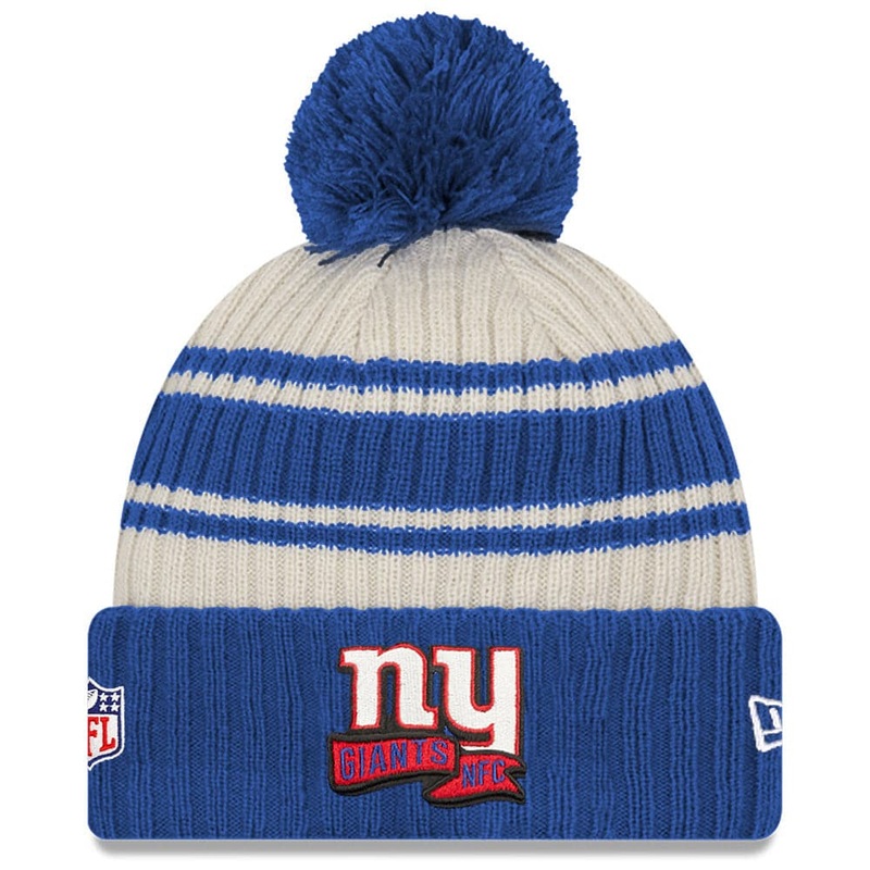 New York Giants New Era NFL 22 Sideline Knit Beanie – Chrome White