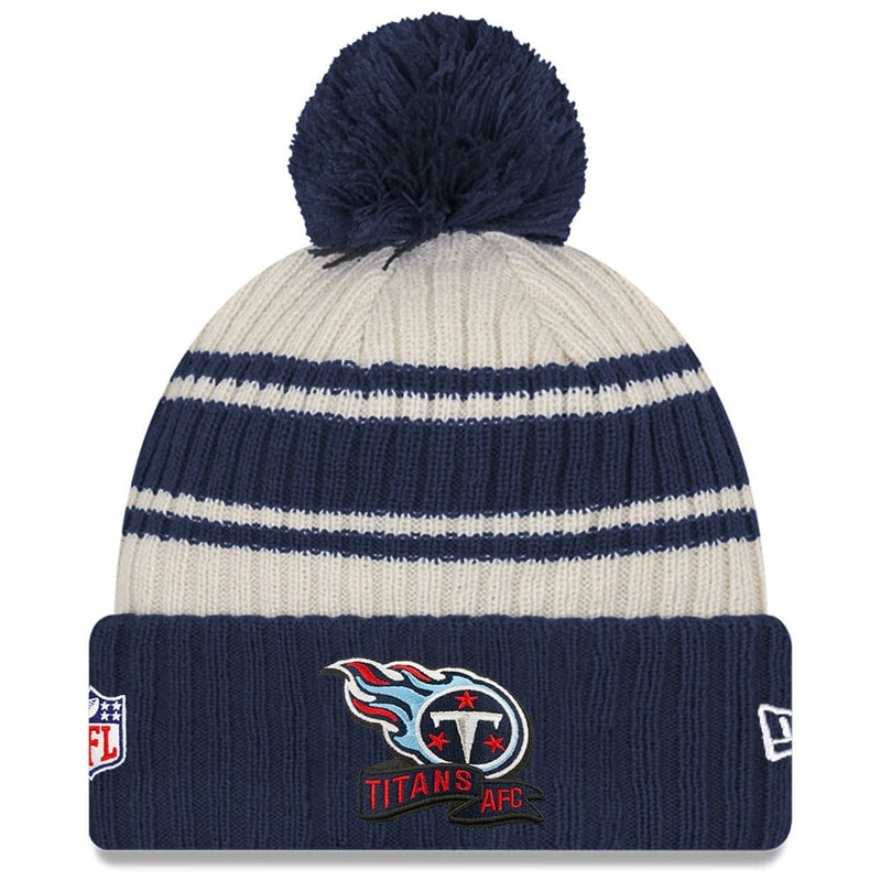 Tennessee Titans New Era NFL 22 Sideline Knit Beanie – Chrome White