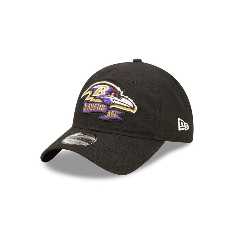 Youths Baltimore Ravens New Era NFL 22 Sideline 9TWENTY Strapback Hat – Black