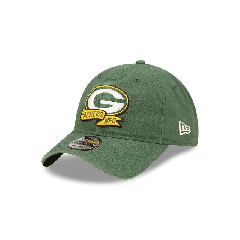 Youths Green Bay Packers New Era NFL 22 Sideline 9TWENTY Strapback Hat – Green