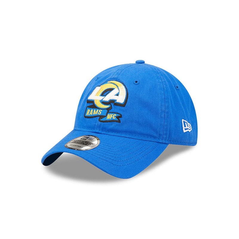 Youths Los Angeles Rams New Era NFL 22 Sideline 9TWENTY Strapback Hat – Blue