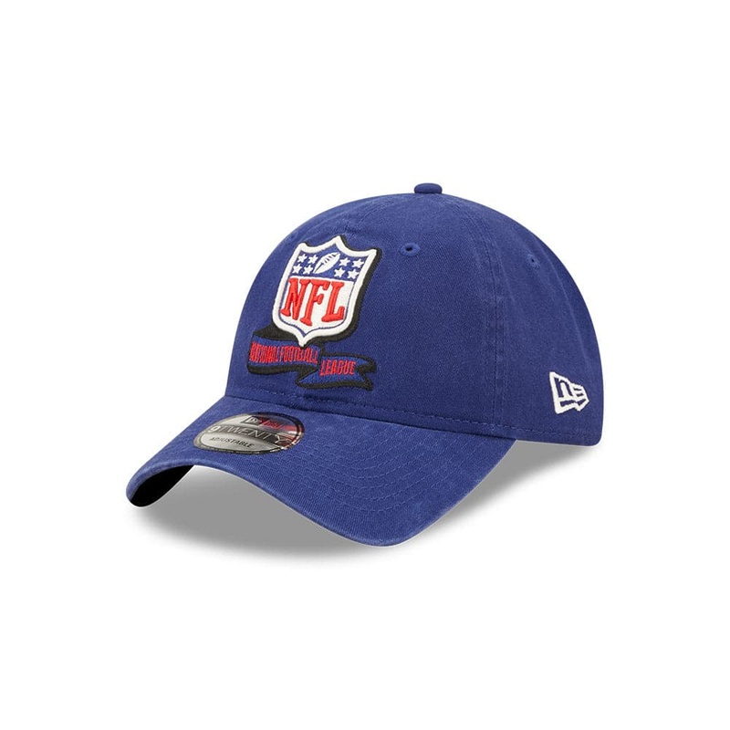 Youths NFL Shield New Era NFL 22 Sideline 9TWENTY Strapback Hat – Navy