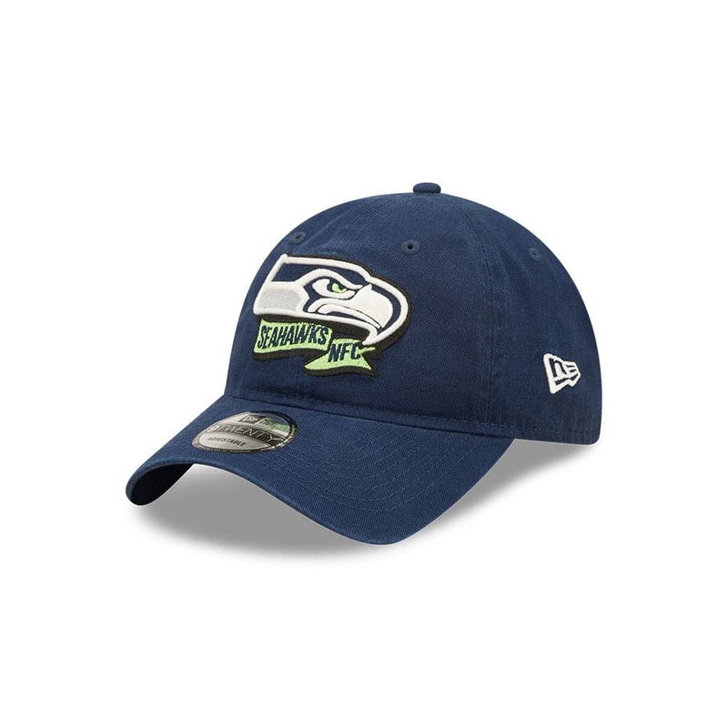 Youths Seattle Seahawks New Era NFL 22 Sideline 9TWENTY Strapback Hat – Navy