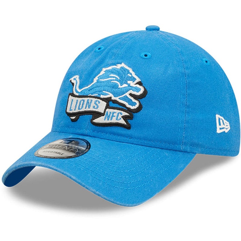 Detroit Lions New Era NFL 22 Sideline 9TWENTY Strapback Hat – Blue