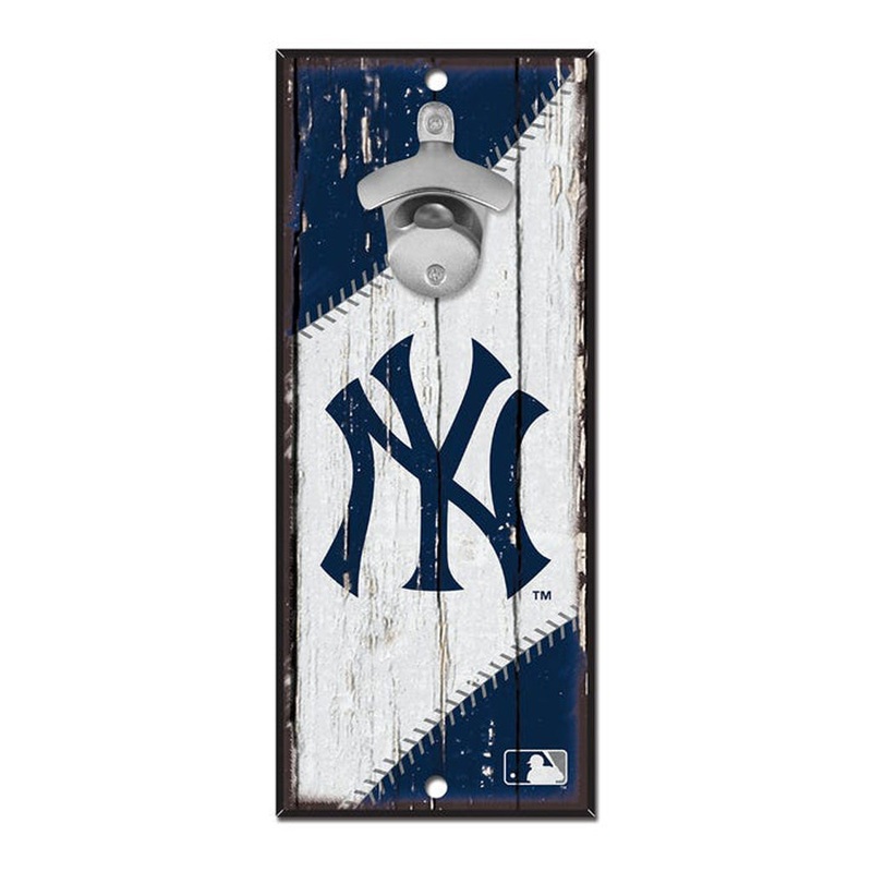 MLB New York Yankees WinCraft 5″ x 12″ Bottle Opener Sign – White