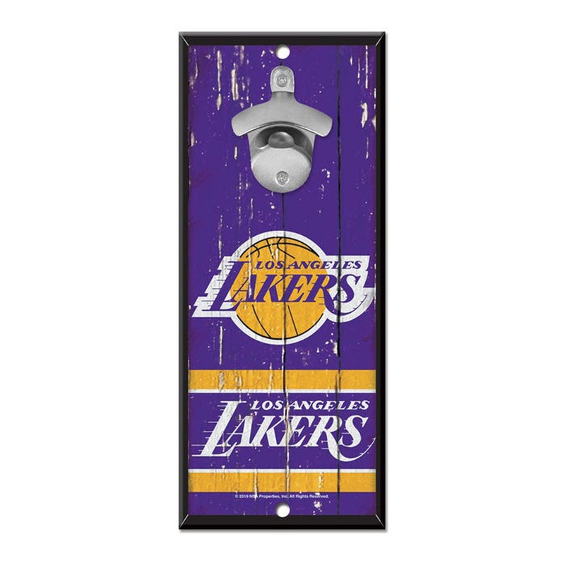 NBA Los Angeles Lakers WinCraft 5″ x 12″ Bottle Opener Sign – Purple
