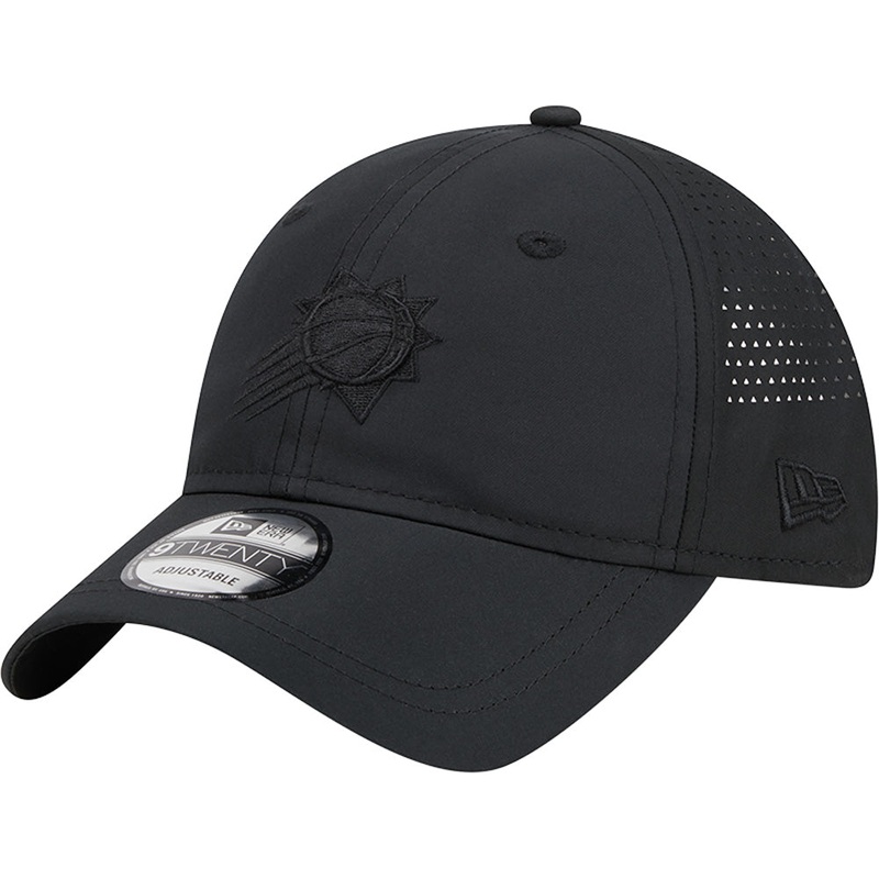 NBA Phoenix Suns New Era Black on Black Active 9TWENTY Adjustable Hat – Black