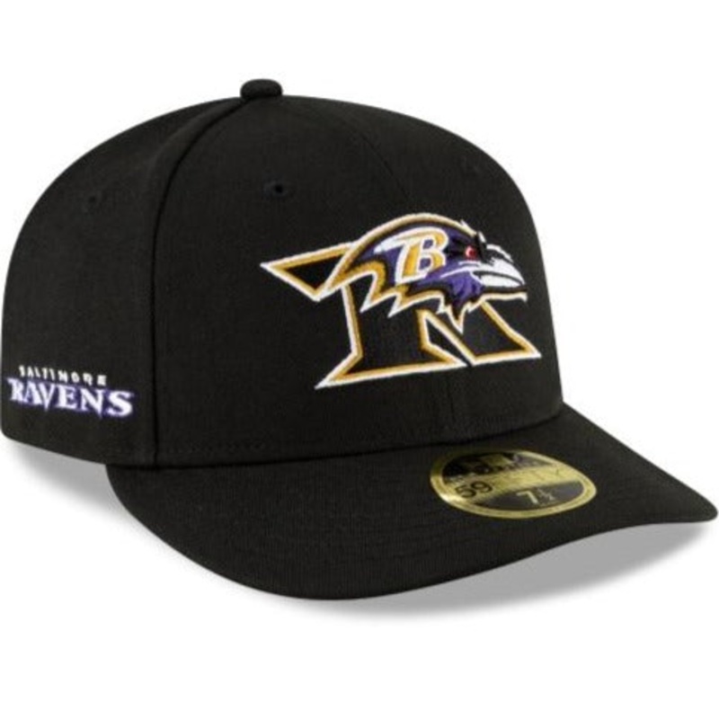 New Era Baltimore Ravens Logo Mix Low Profile 59fifty Fitted Hat