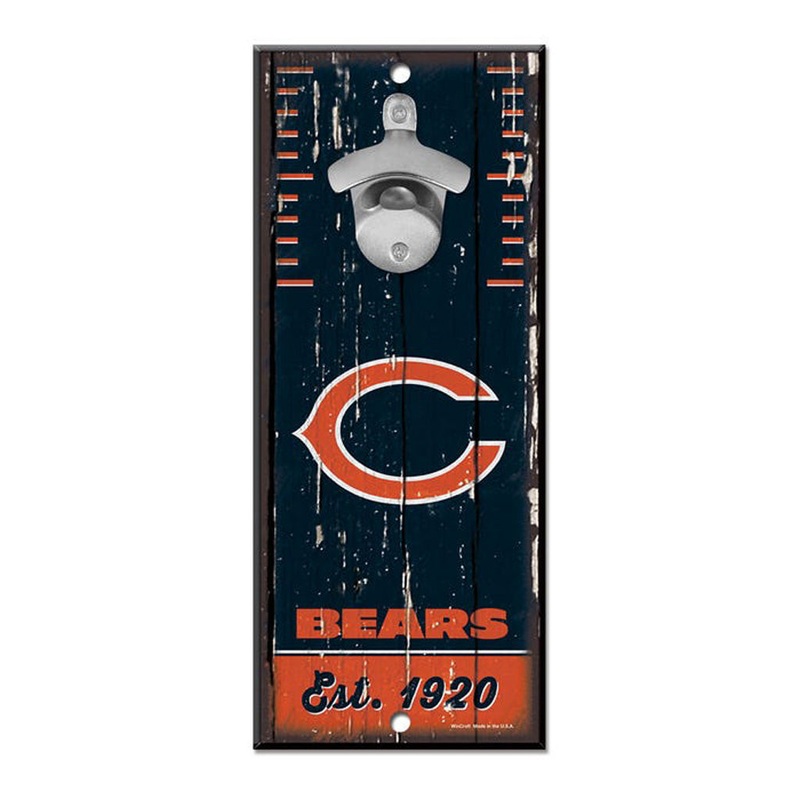 NFL Chicago Bears WinCraft 5″ x 12″ Bottle Opener Sign – Navy