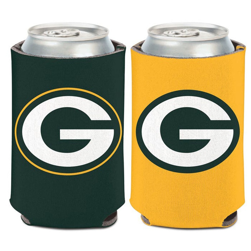 NFL Green Bay Packers WinCraft 12oz Logo Can Cooler – Green/Yellow