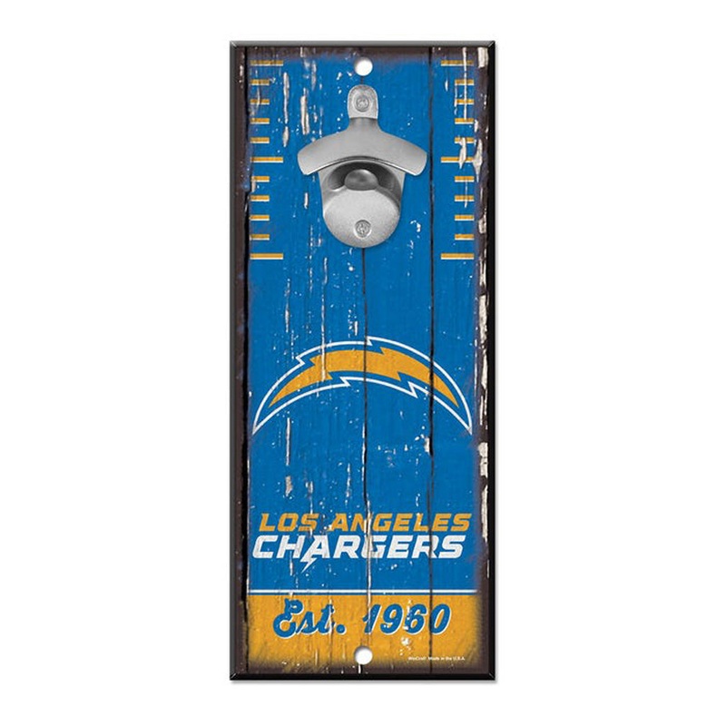 NFL Los Angeles Chargers WinCraft 5″ x 12″ Bottle Opener Sign – Blue