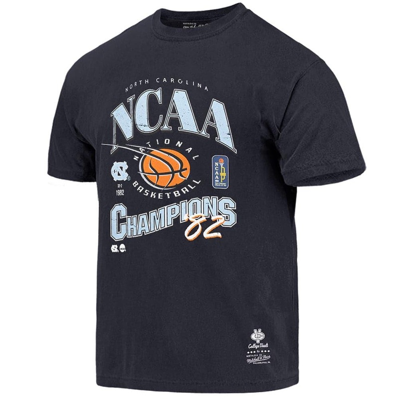 North Carolina Tar Heels Mitchell & Ness NCAA 82 Champs Vintage T-Shirt – Vintage Black