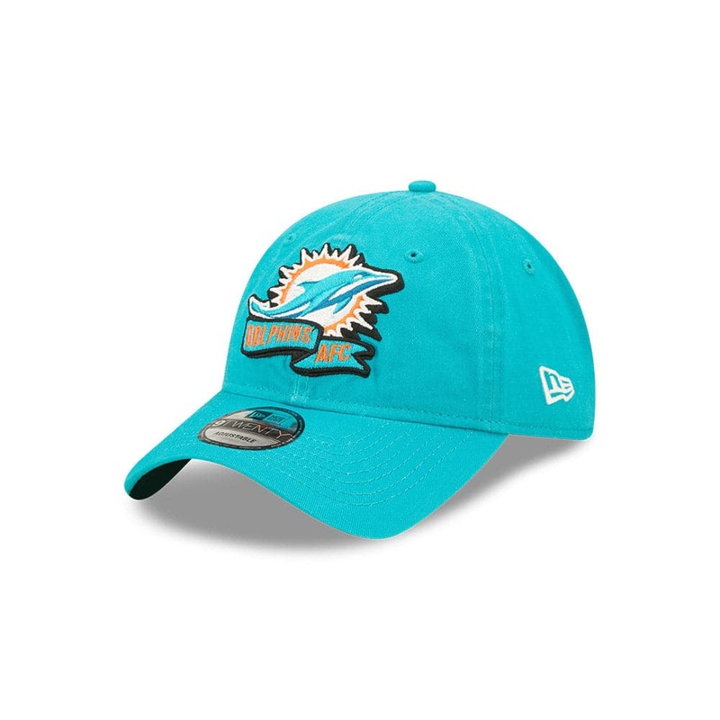 Youths Miami Dolphins New Era NFL 22 Sideline 9TWENTY Strapback Hat – Aqua