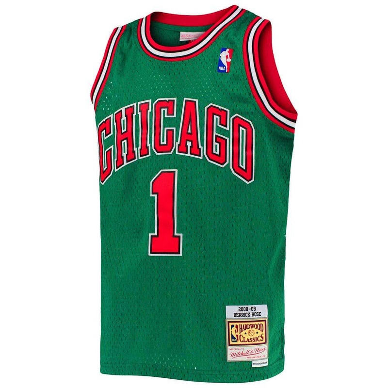 Derrick Rose Chicago Bulls 08-09 Alt Mitchell & Ness NBA Swingman Jersey – Green