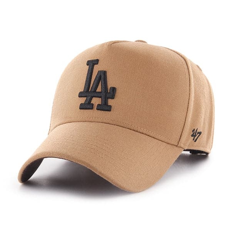 Los Angeles Dodgers ’47 MLB Monochrome Logo MVP DT Snapback Hat – Camel