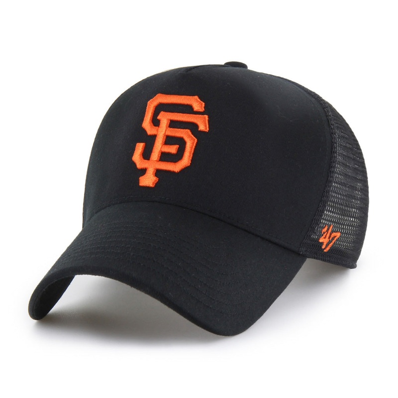 MLB San Francisco Giants ’47 Ballpark Offside Snapback Trucker Hat – Black