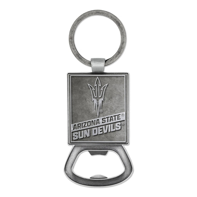 NCAA Arizona State Sun Devils Rico Pewter Bottle Opener Keychain – Gray