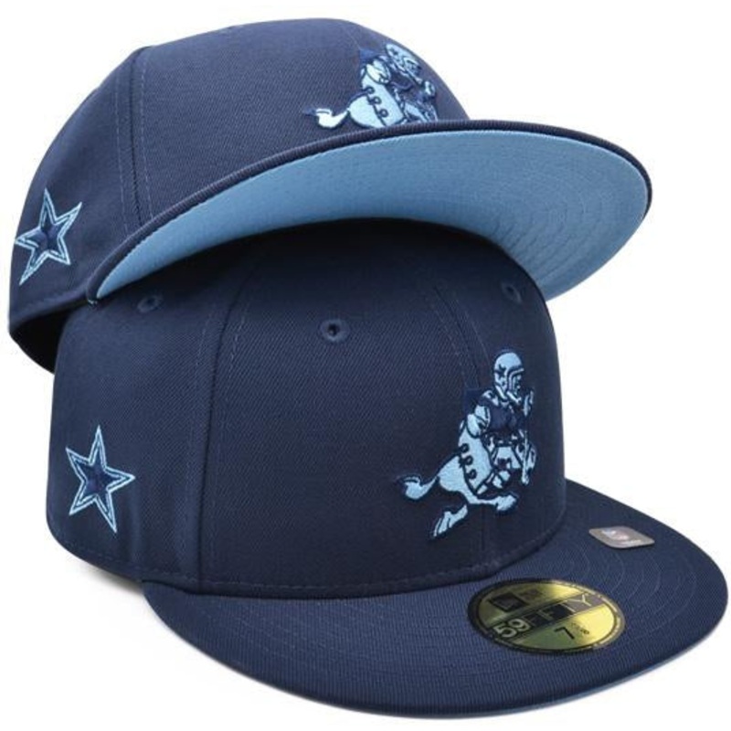 New Era Dallas Cowboys Navy Retro Joe Exclusive Sky Bottom 59FIFTY Fitted Hat