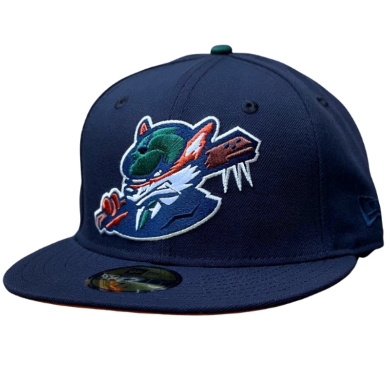 New Era Sneaky Blinders Navy Rust Orange Undervisor 59FIFTY Fitted Hat