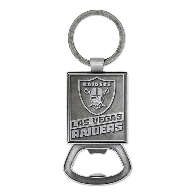 NFL Las Vegas Raiders Rico Pewter Bottle Opener Keychain – Gray