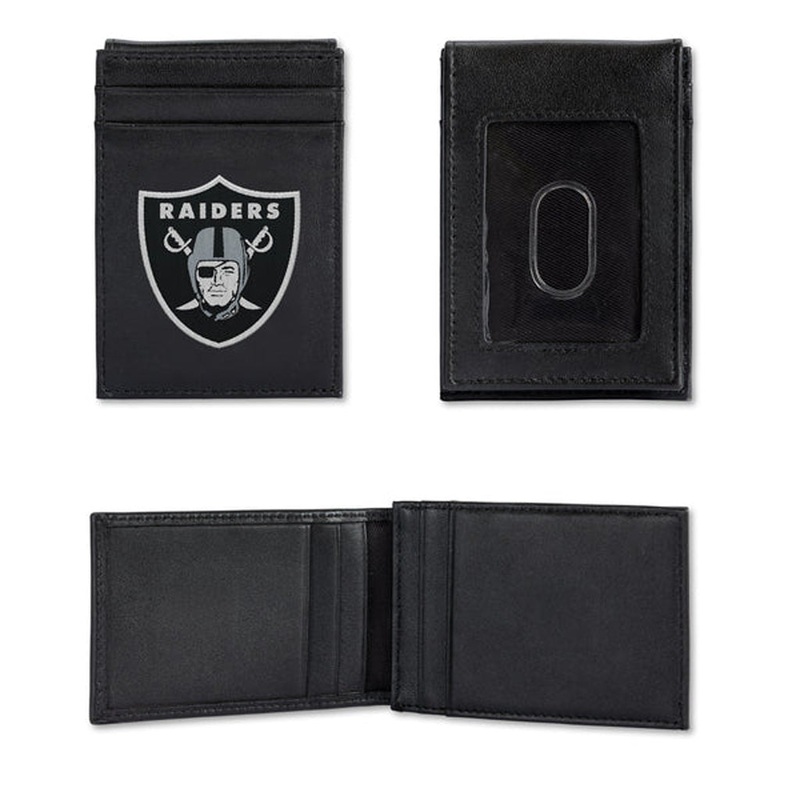 NFL Las Vegas Raiders Rico Stitched Front Pocket Wallet – Black