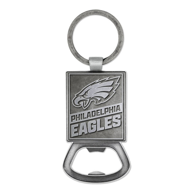 NFL Philadelphia Eagles Rico Pewter Bottle Opener Keychain – Gray
