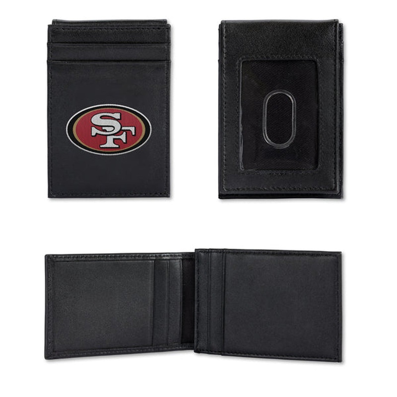 NFL San Francisco 49ers Rico Stitched Front Pocket Wallet – Black