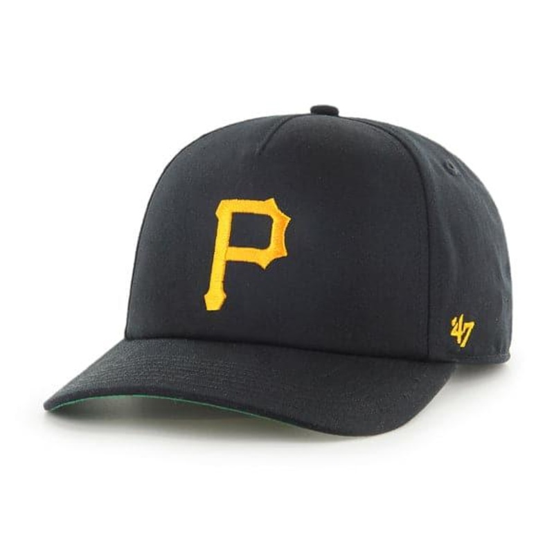 Pittsburgh Pirates ’47 MLB Team Nantasket Pre-Curved Snapback Hat – Black