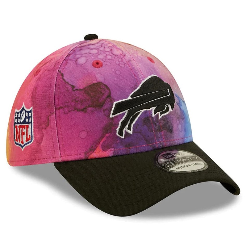Buffalo Bills New Era NFL 22 Crucial Catch 39THIRTY Stretch Fit Hat  – Pink/Black