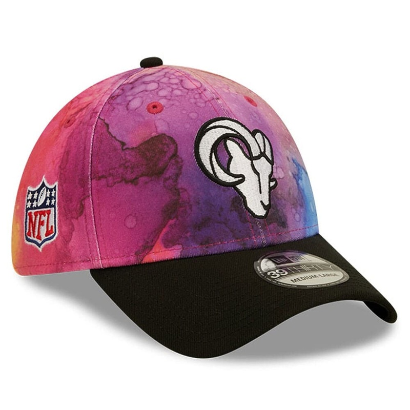 Los Angeles Rams New Era NFL 22 Crucial Catch 39THIRTY Stretch Fit Hat  – Pink/Black