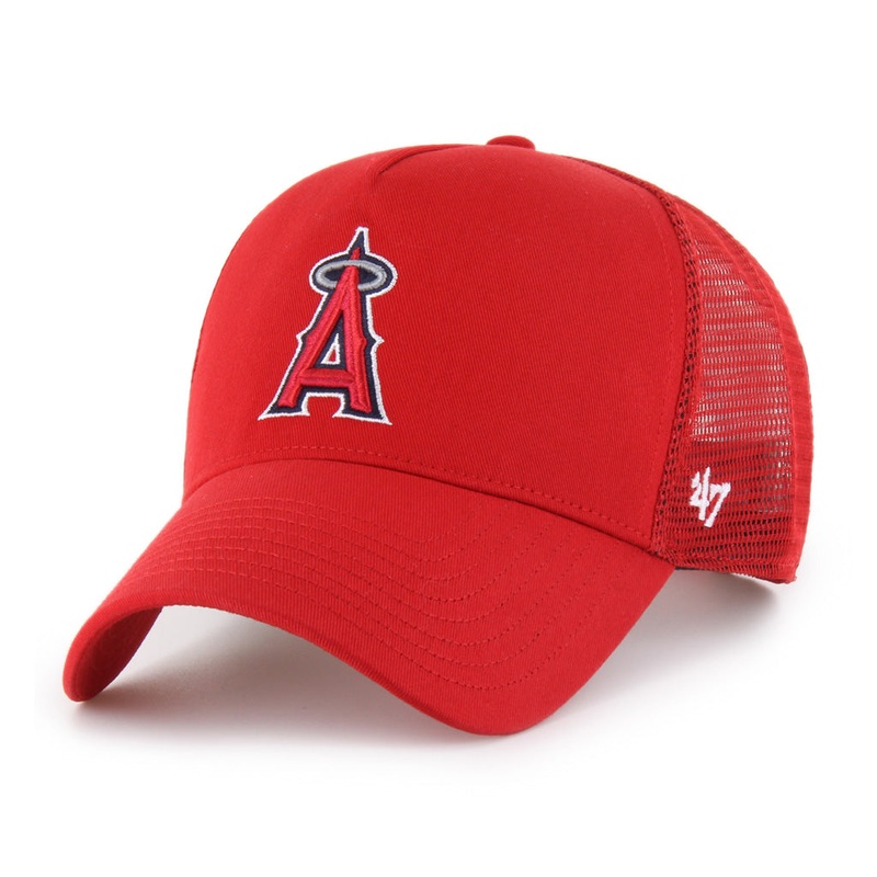 MLB Los Angeles Angels ’47 Ballpark Offside Snapback Trucker Hat – Red
