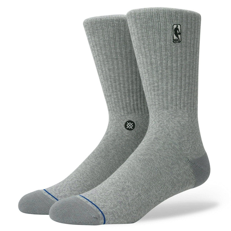 NBA Logoman Stance Black & White NBA Crew Socks – Heather Grey